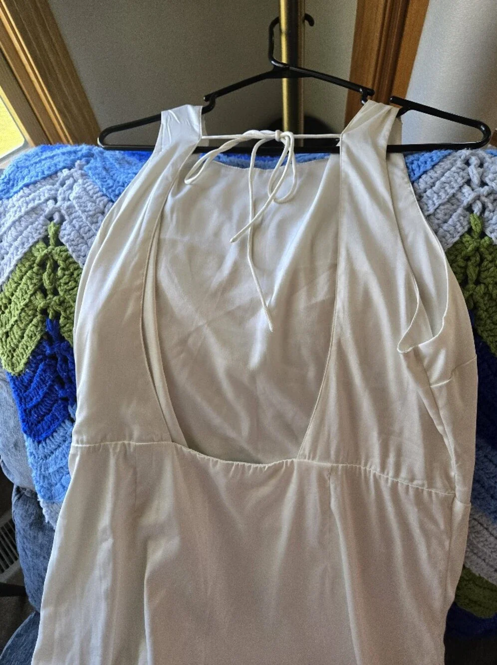 Abercrombie & Fitch Cream Twist-Detail Sleeveless Maxi Dress